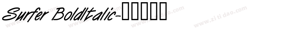 Surfer BoldItalic字体转换